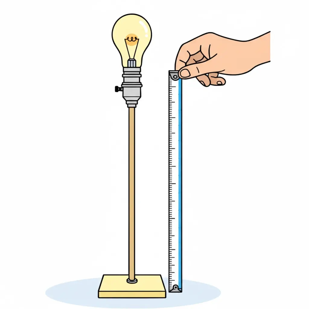 measure height of lampbase