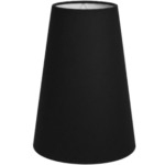 Black Tornado flared cone lampshade in Nature Black fabric, handmade premium luxury design 20-37.5 cm diameter