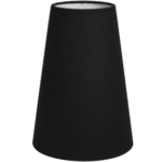 Black Tornado flared cone lampshade in Nature Black fabric, handmade premium luxury design 20-37.5 cm diameter