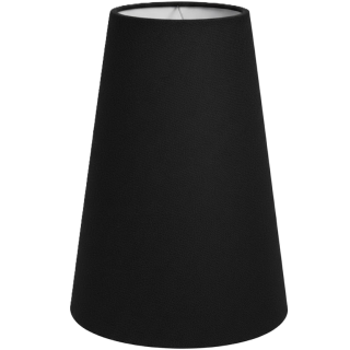 Black Tornado flared cone lampshade in Nature Black fabric, handmade premium luxury design 20-37.5 cm diameter
